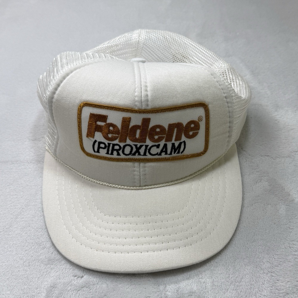 Vintage Feldene Piroxicam Trucker Hat Taiwan R.O.C. Pharma Promo Snapback